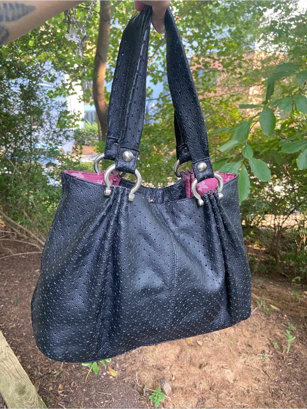 🍂 2000s GAP star chunky leather bag 🍂